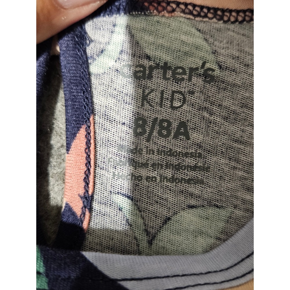 Carter's Dress Girls Navy Blue Pear Print Short Sleeve Size 8 3M005610 - Picture 4 of 5